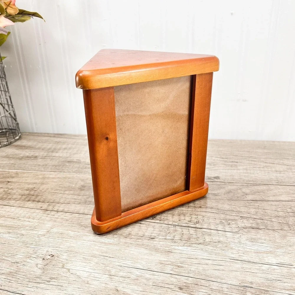 Midcentury Modern Walnut Triangle‎ Photo Stand